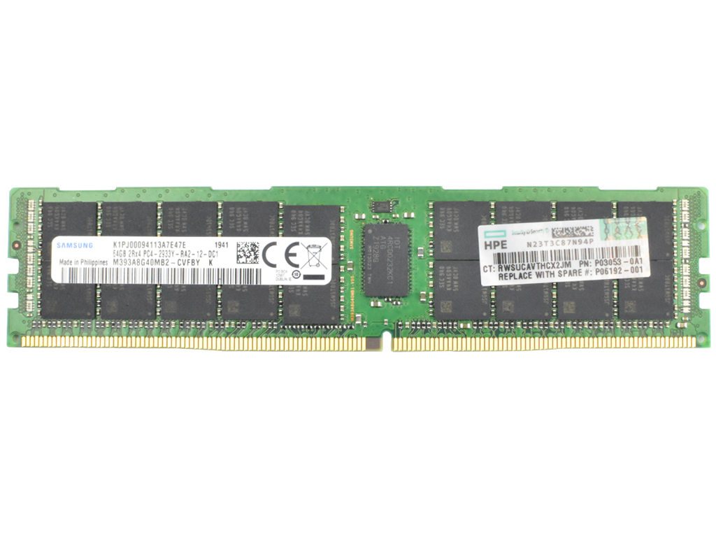 HPE RAM 64GB DDR4 2Rx4 PC4-2933Y-R Dimm ECC REG, P00930-B21, P03053-0A1