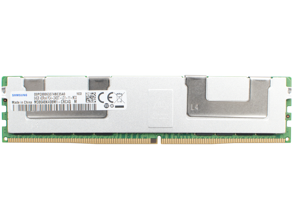 HPE RAM 64GB DDR4 4DRx4 PC4-2400T-L Dimm ECC LR, 805358-B21, 809085-091