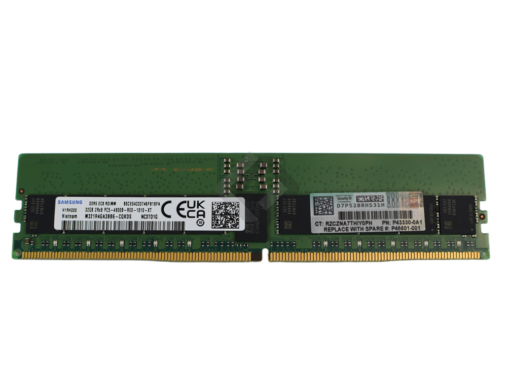 HPE RAM 32GB DDR5 2Rx8 PC5-4800B-R Dimm ECC REG, P43328-B21 P48501-001 P43330-0A1