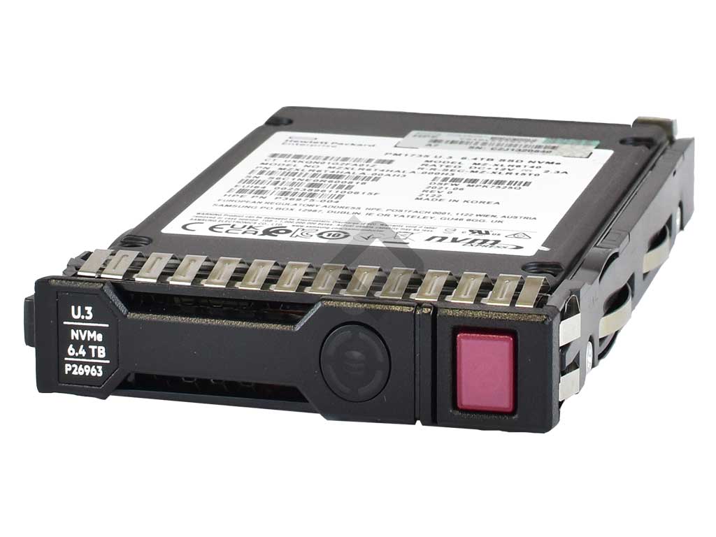 HPE SSD 6.4TB NVMe Gen4 2.5 U.3 PM1735 SC, P26124-B21, P26963-001